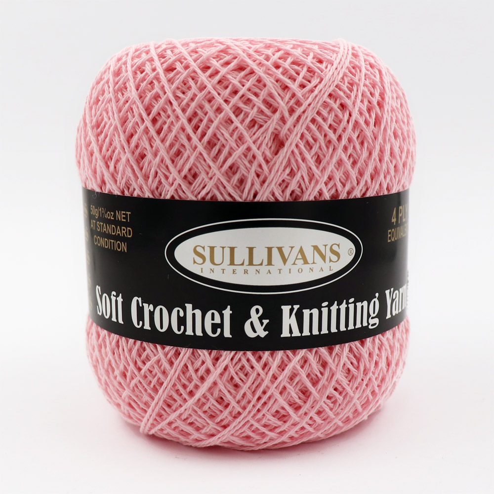 Crochet & Knitting Yarn 50 Gm Pink Sullivans International