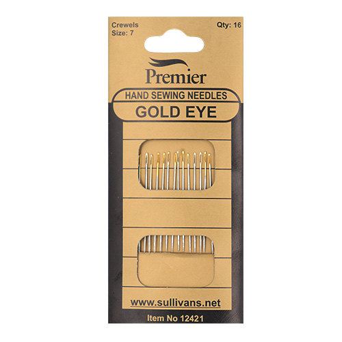 Hand Sewing Needles: Wool: Gold Eye: Size 16 - Pony - Groves and Banks