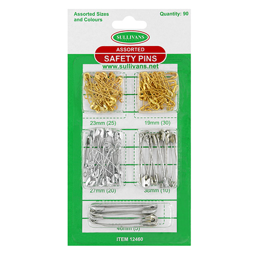 Nickel & Brass Safety Pins Bulk - Sullivans USA