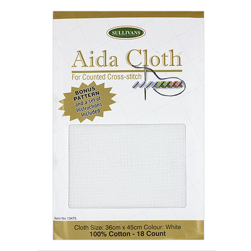 18 Count Aida, White, Aida 18, Counted Cross Stitch, Cross Stitch