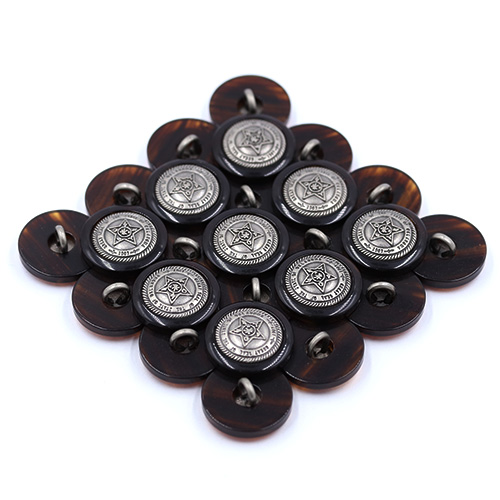 Custom metal & plastic shank buttons