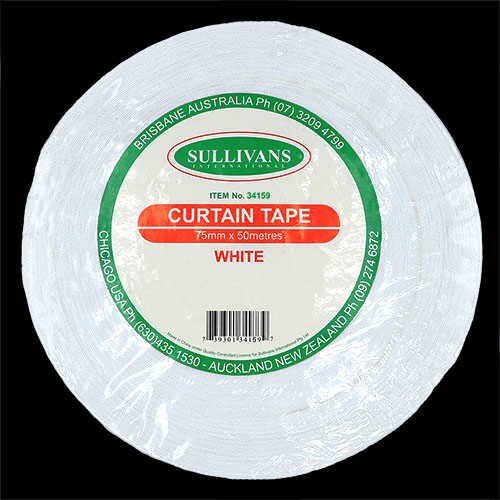 Sullivans 28mm Curtain Tape, White- 5m – Lincraft