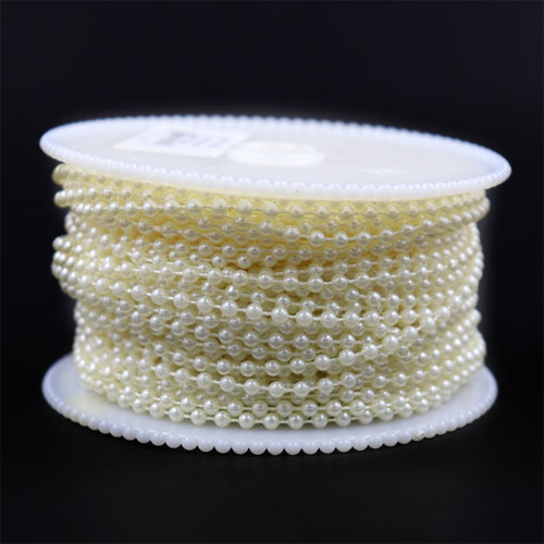  1 Roll Bead Material Faux Pearl Beaded Trims Pearl Strands for  Decorating Pearls Garland Chain DIY Bead Roller Faux Pearl Beads Jewels for  Crafting Bead Chain Crafts Plastic : Home 