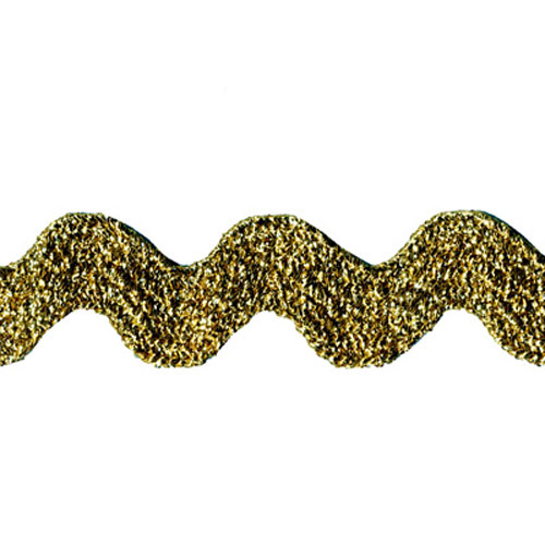 Braid Ric Rac 15mm Metallic Gold : Sullivans International