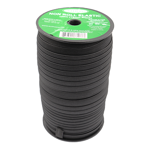 Non-Roll Elastic, Black- Width 12mm – Lincraft