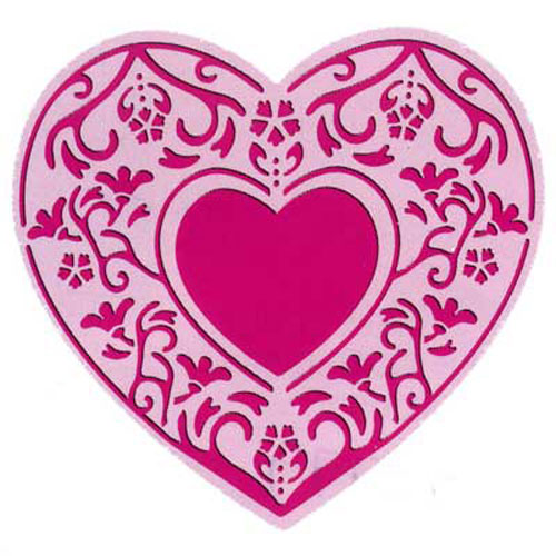 Ezcut Embossing Plate Heart Pattern : Sullivans International